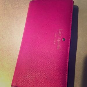Hot pink Kate Spade wallet